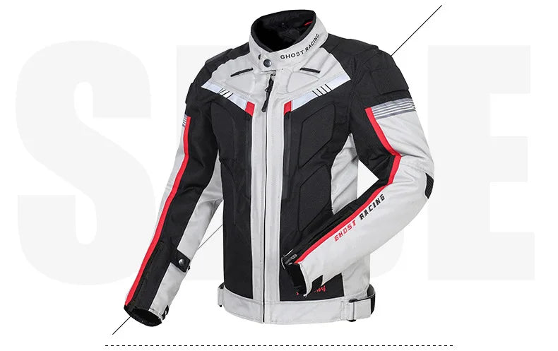 GHOST RACING Motorcycle Racing Jacket Man Waterproof Dirt Bike Pants Set With Protection Racing Suit Motocross Jacket Motor Suit