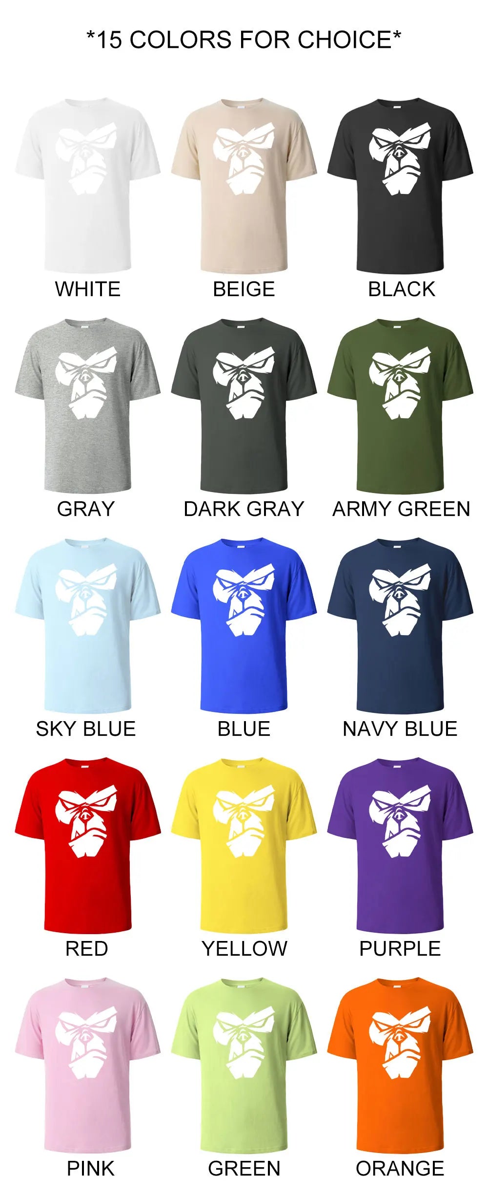 Gorilla Face Graphic Cotton T-Shirt