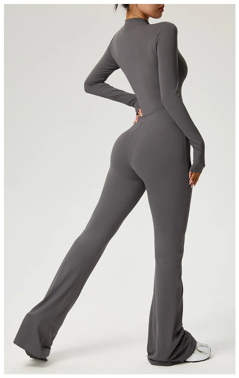 High-Performance Long Sleeve Yoga Jumpsuit