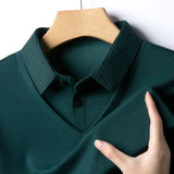 Men's Contrast Polo Shirt – Relaxed Long Sleeve Layered Look