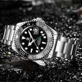 PAGANI DESIGN 40mm Automatic GMT Wristwatch Stainless Steel Waterproof Men Watch Top Brand Mechanical sports Watches Men PD-1662