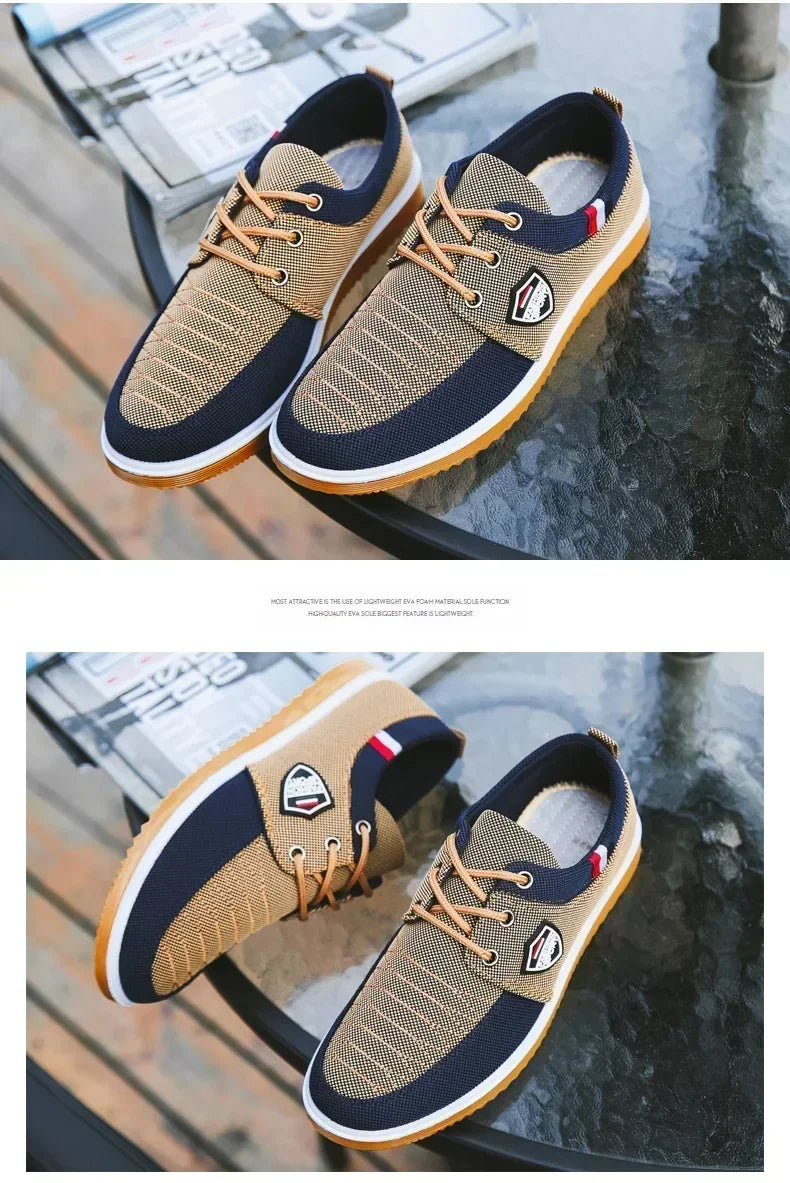 Best Selling Men's casual shoes Vulcanized Work loafers Mesh Lightweight Man sports shoes Canvas Shoes for Men