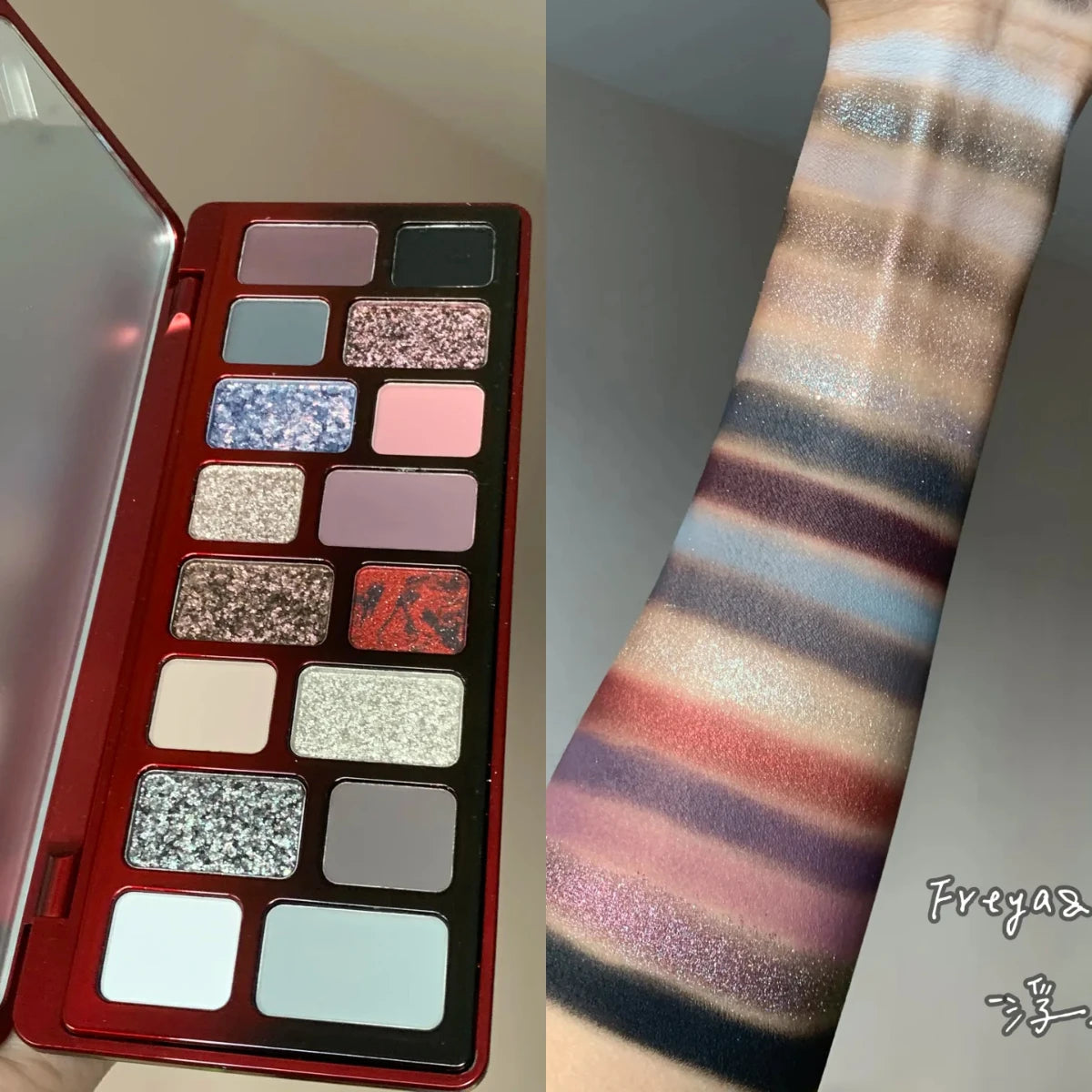 Qianyan Cheeryep 16 Color Eyeshadow Palette Glitter Chamelon Matte Pearlescent Flash Plate Cowherd Sequins