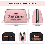 J-Juicy-C-Couture Makeup Bag Zipper Pouch Travel Cosmetic Bags Large Leather Portable Cosmetic Bag for Women