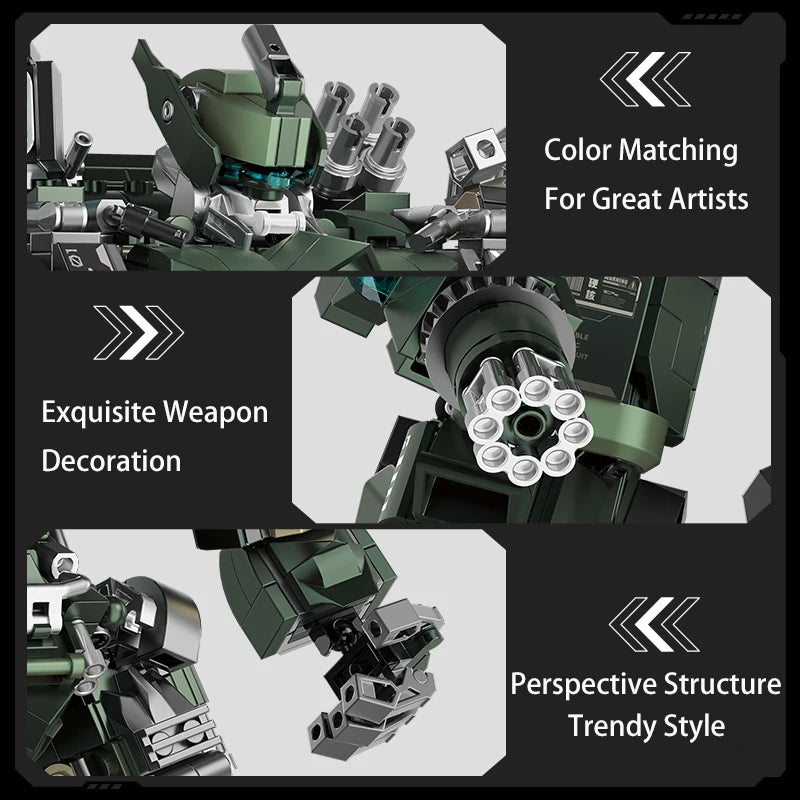 1403pcs Large Mecha Warrior Building Blocks Set Battle Robots Action Figure Model Kits Adult Teens Assembled Toys Gifts For Boys