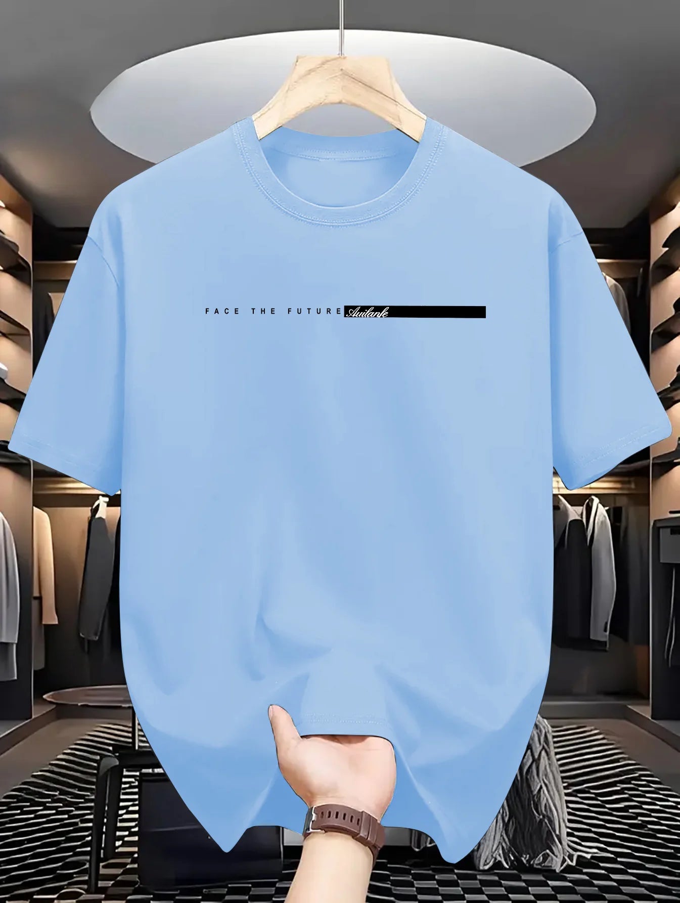 High Street Letter Print Cotton Tee