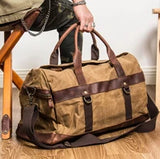 Fashion Multi-Function Full Grain Genuine Leather Travel Bag Men's Leather Luggage Travel Bag Duffle Bag Large Tote Weekend Bag