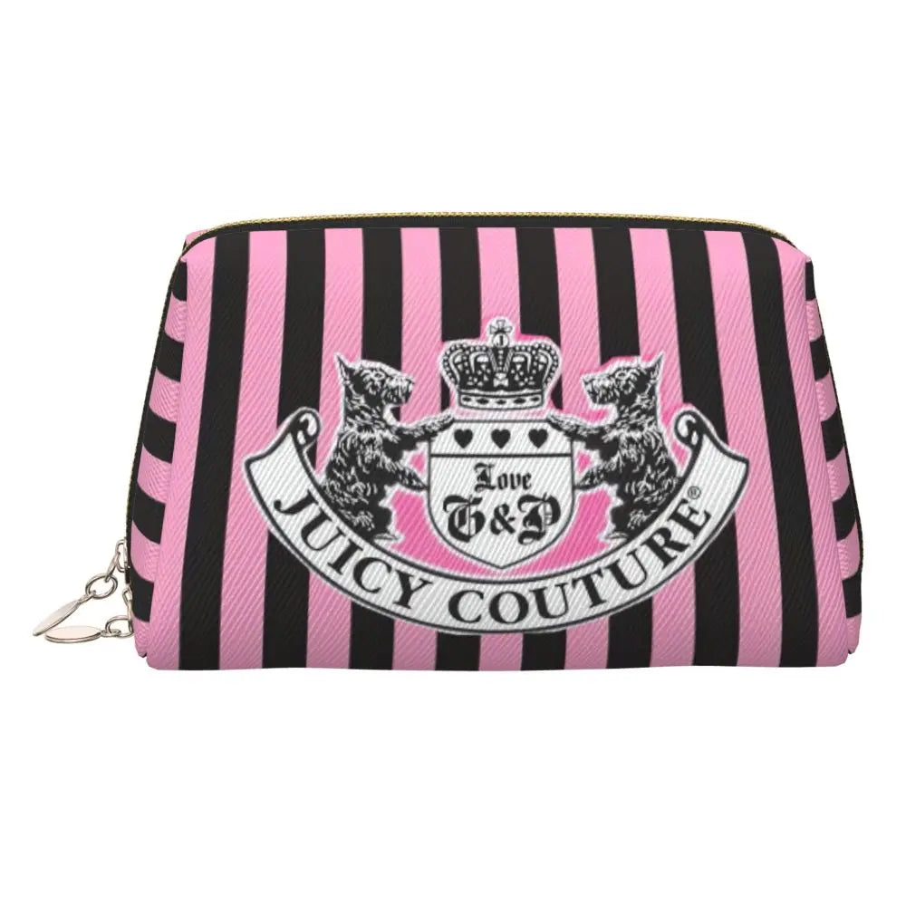 J-Juicy-C-Couture Makeup Bag Zipper Pouch Travel Cosmetic Bags Large Leather Portable Cosmetic Bag for Women