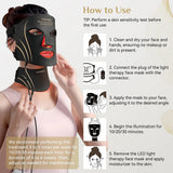 7 Colors LED Face Neck Set Mask Red Light Skin Rejuvenation Brighten Soft Silicone Facial Photon Therapy Flexible Skin Repair