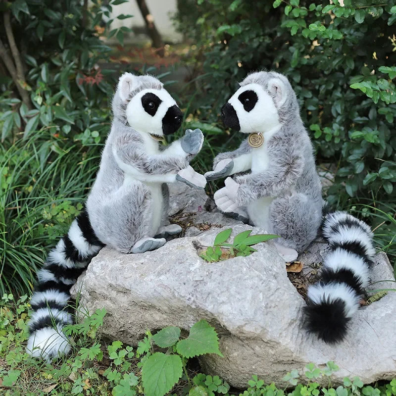 28cm Wild Lemur Plush Toy – Lifelike Stuffed Animal