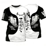 Men's Barber-Style Graphic Tee | Round Neck Short Sleeve
