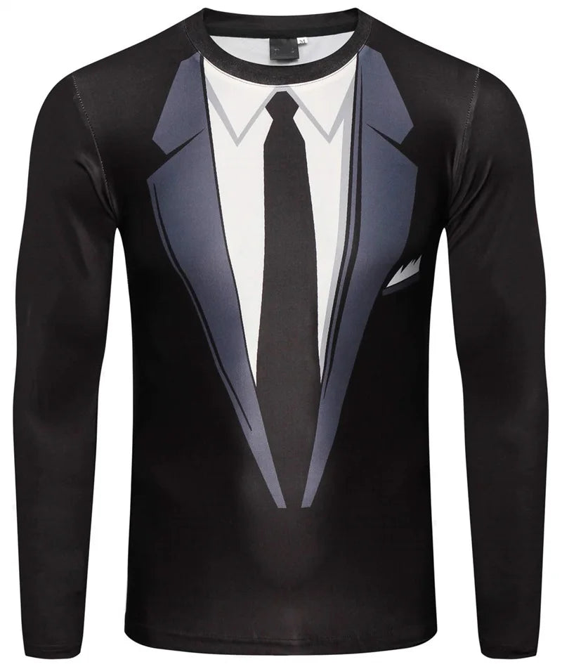 Dapper Gentleman Graphic Long Sleeve Tee