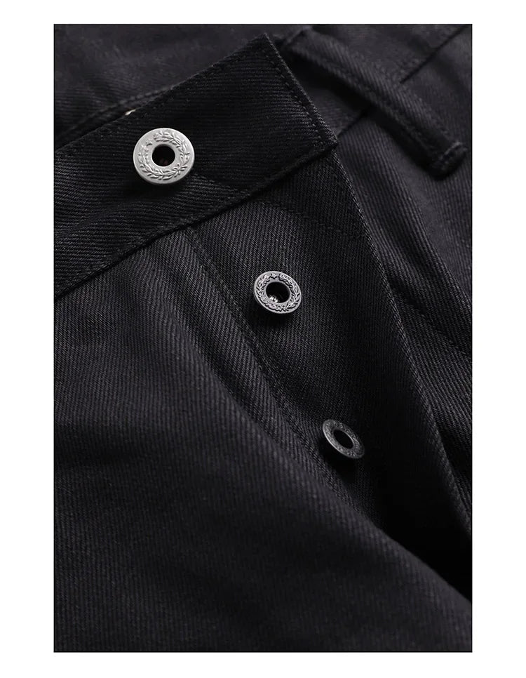 Red Tornado Black Selvedge Denim Relaxed Fit Jeans – 14.5oz