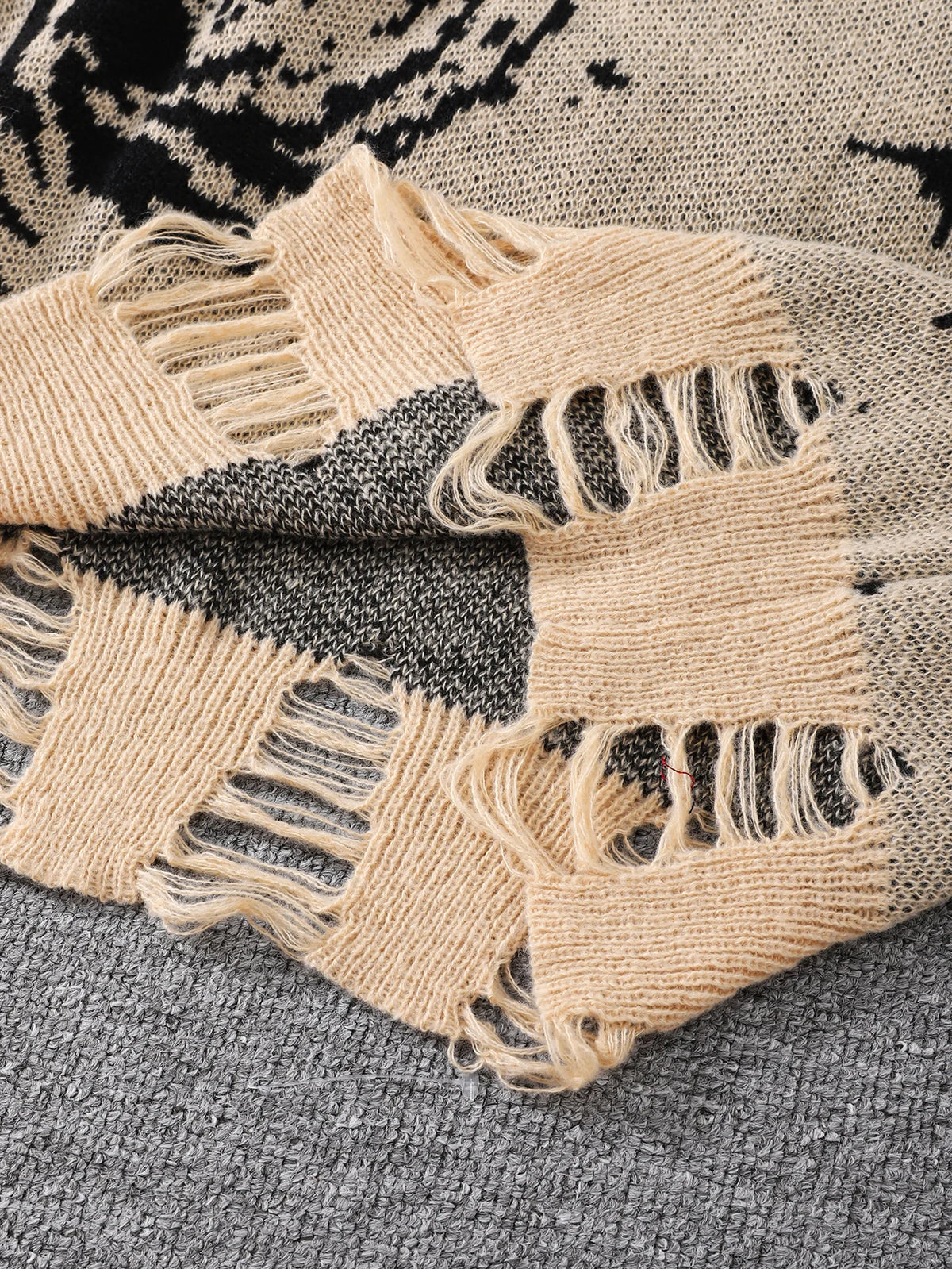 Men's Abstract Star Knit Crew Neck Sweater