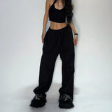 Y2K Camo Cargo Sweatpants – Embroidered Tactical Joggers