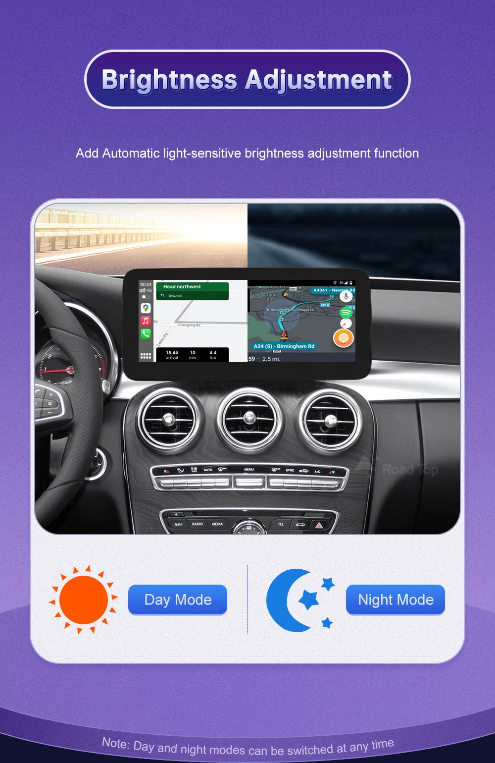 Linux CarPlay Screen for Mercedes-Benz W205 GLC V-Class | Wireless Android Auto