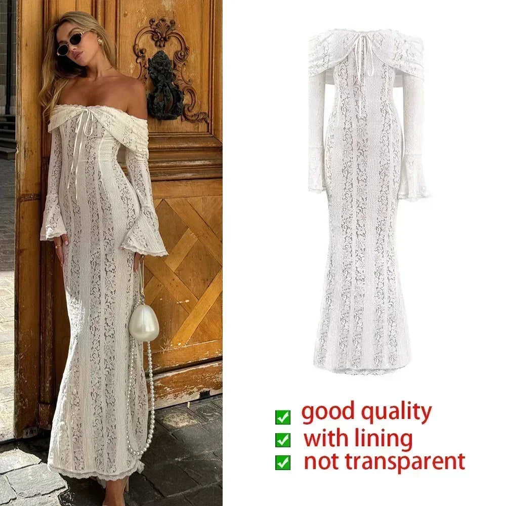 Suninheart Elegant Lace Evening Gown | Party & Prom Dress