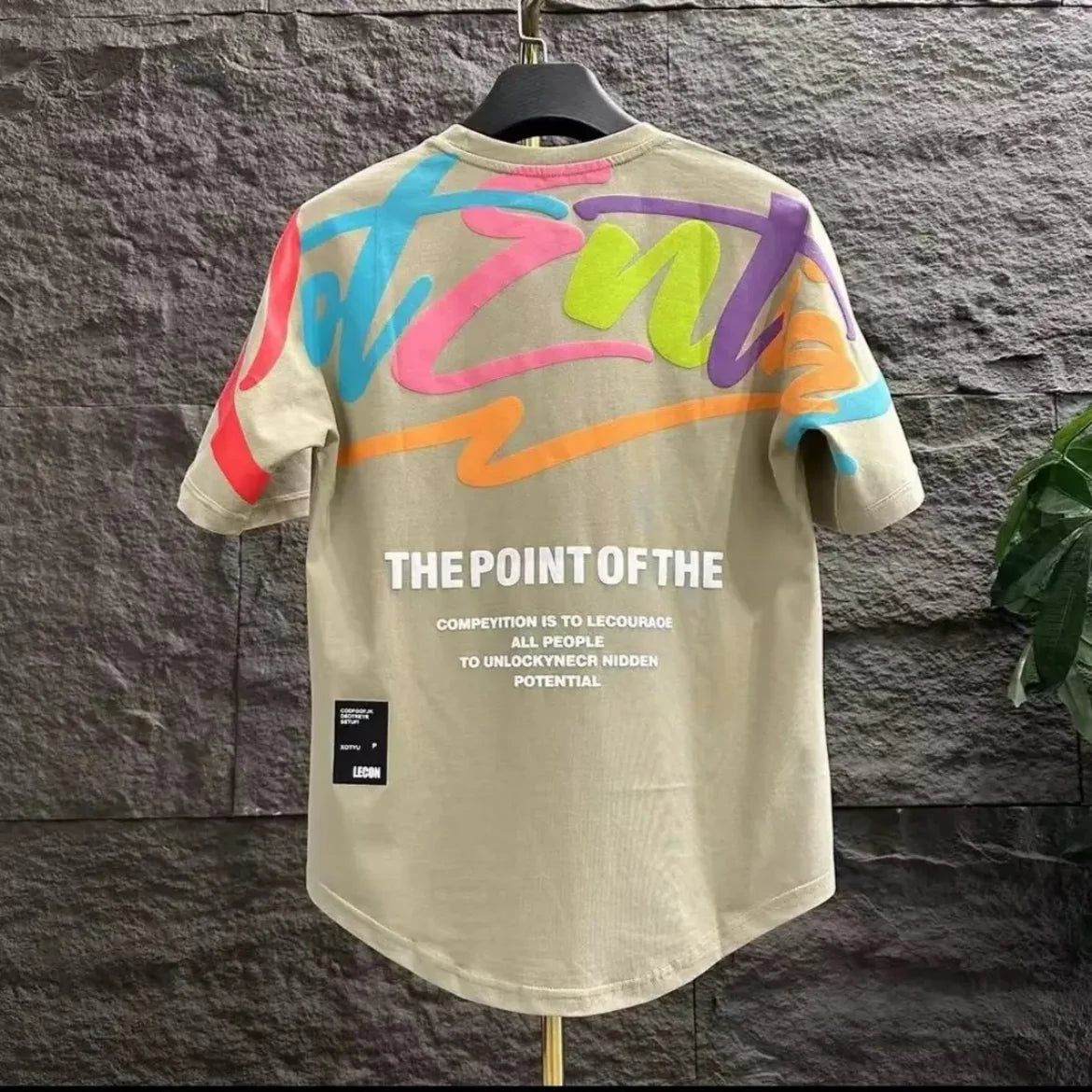 Men's Breathable Printed Crew Neck T-Shirt