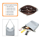 Zency Elegant Blue Women Shoulder Bag 100% Genuine Leather White Hobos Handbag Lady Messenger Purse Charm Lock Decoration Red