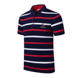 Men's Striped Cotton Polo Shirt | Casual Summer Style