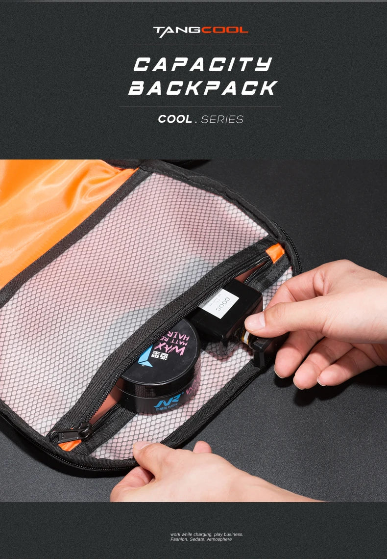 TANGCOOL Men Backpack Large Capacity 17 Inch Laptop Business Work Travel Backpack for Male Women Schoolbag