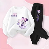 Children's Spring Autumn Long Sleeve Clothing Girls Pullover Long Pant Two Piece Sets Cartoon Printed Kids 2pcs Sets Tracksuit