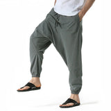 Men's Cotton Linen Loose-Fit Harem Pants