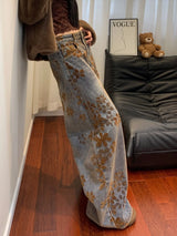 Women's High-Waist Wide-Leg Vintage Jeans