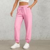 Women's High-Waist Drawstring Straight-Leg Pants