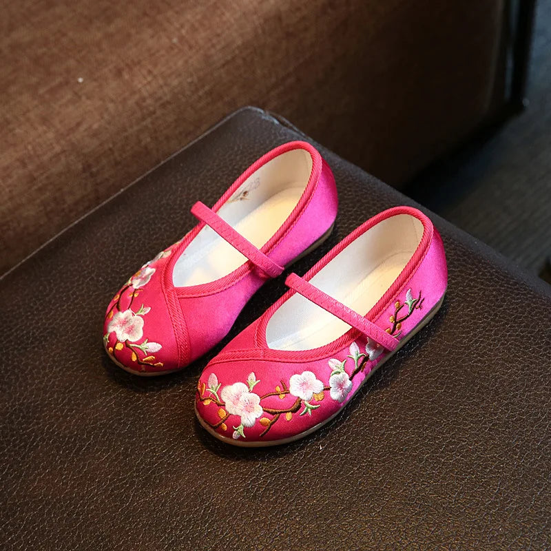 Girls’ Embroidered Ethnic Princess Shoes