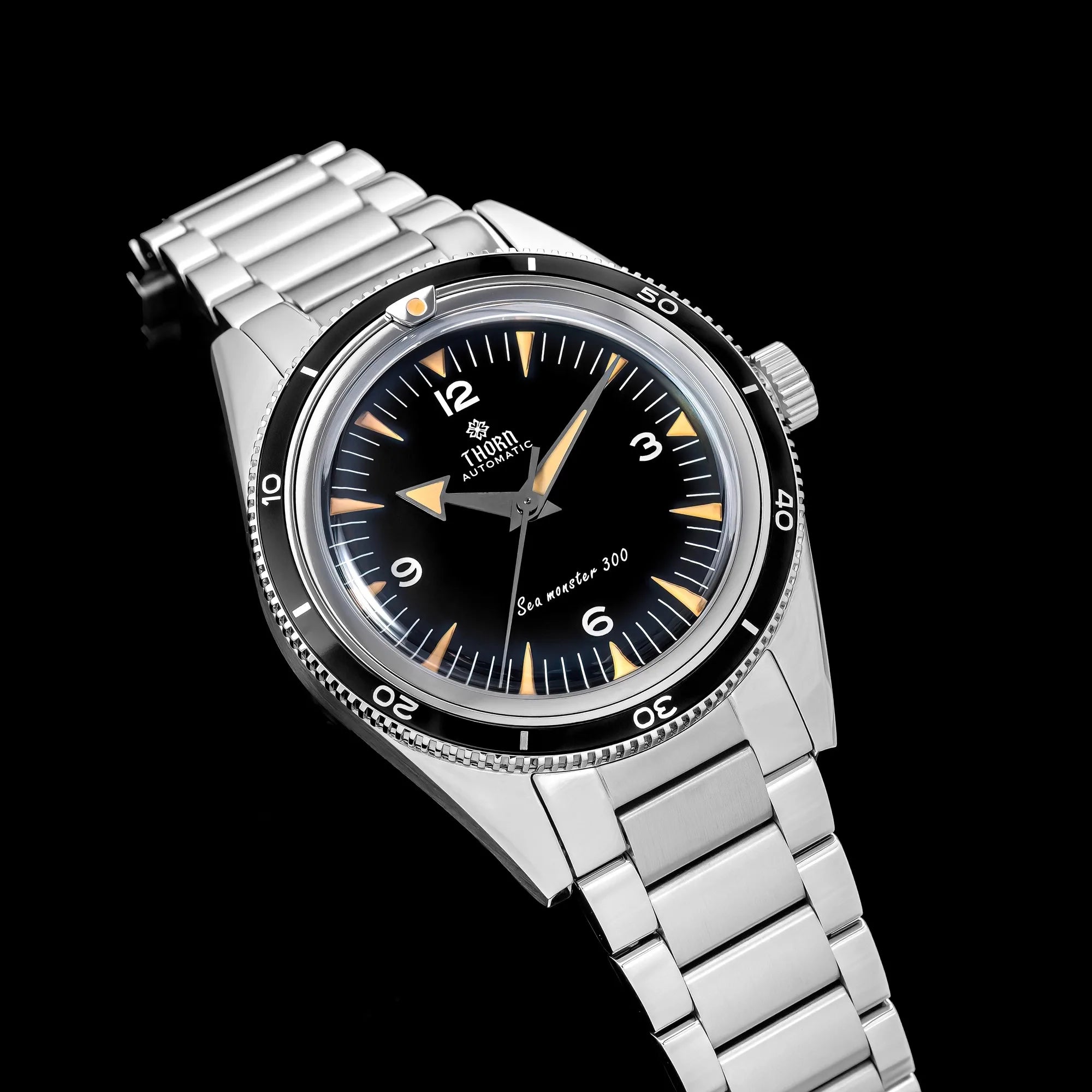 THORN T026 Automatic Watch 38mm Sapphire 316L Stainless Steel PT5000/Swiss Ronda Movement Vintage Style Luminous Men's Watch