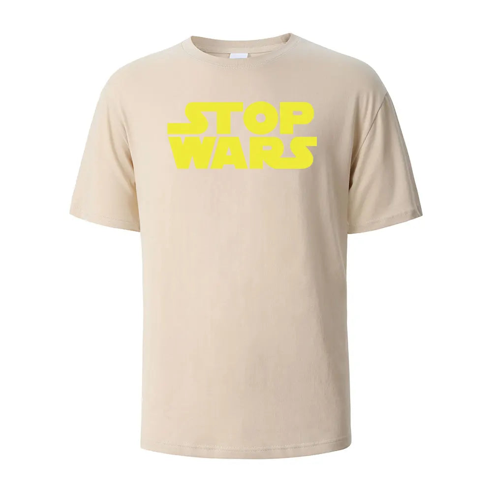 Stop Wars Graphic Cotton T-Shirt