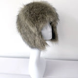 Fluffy Faux Fox Fur Trapper Hat Women pilot Hat Bomber hat men ski cap winter hat thickened warm шапка ушанка Beanies Bonnet