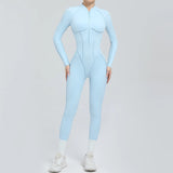 Long Sleeve Zip-Front Yoga Jumpsuit