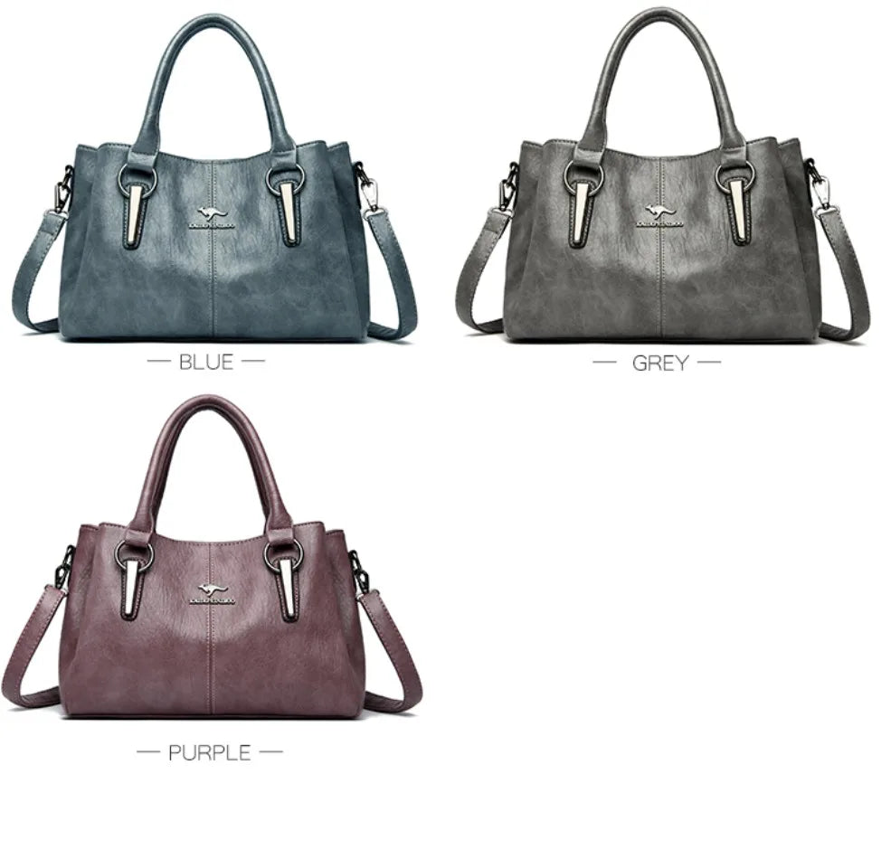 Genuine 3 Layers High Quality Soft Leather Ladies Shoulder Crossbody Bags for Women Luxury Handbags Women Bags Designer