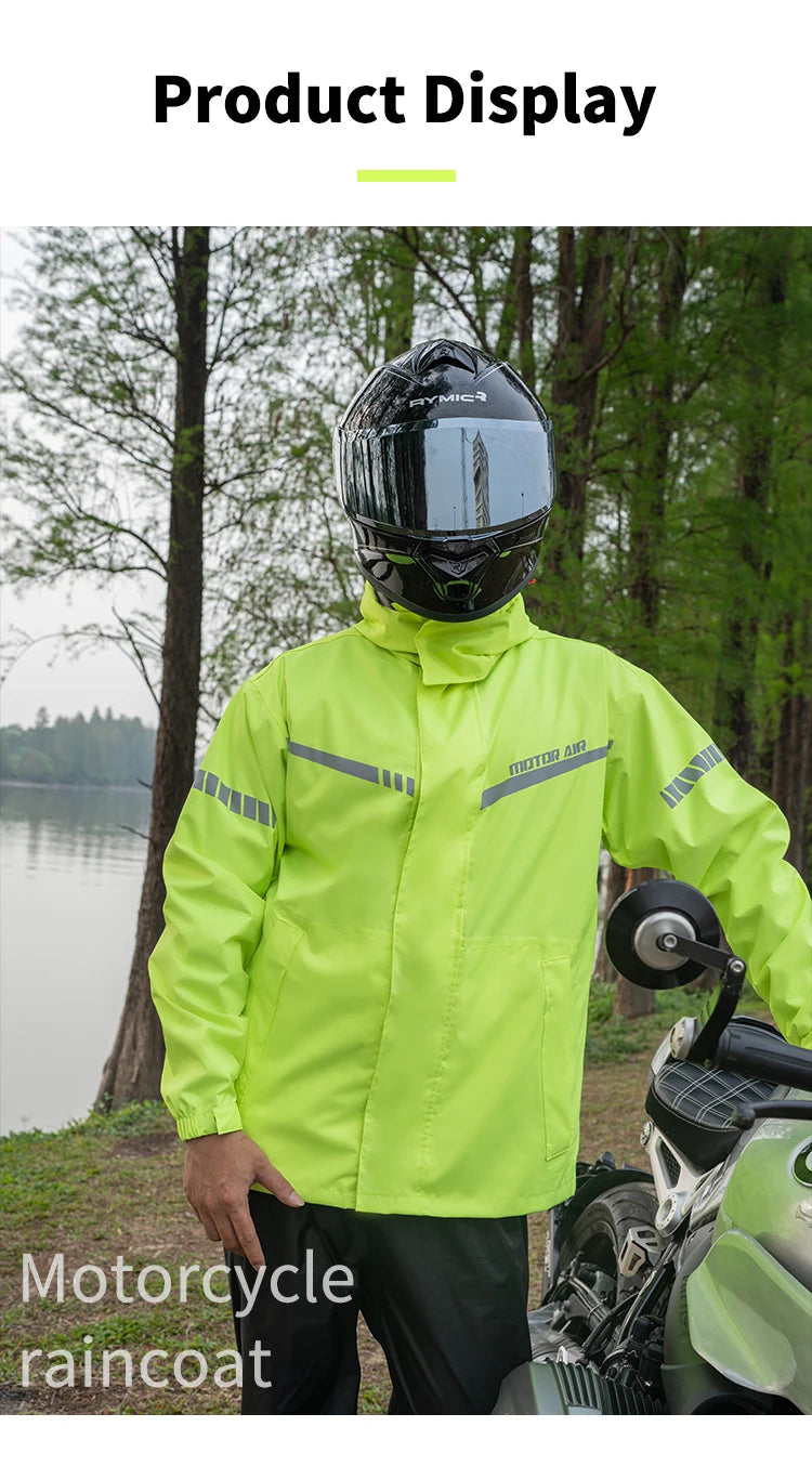 Motor Air Motorcycle Raincoat – 2-Piece Riding Suit