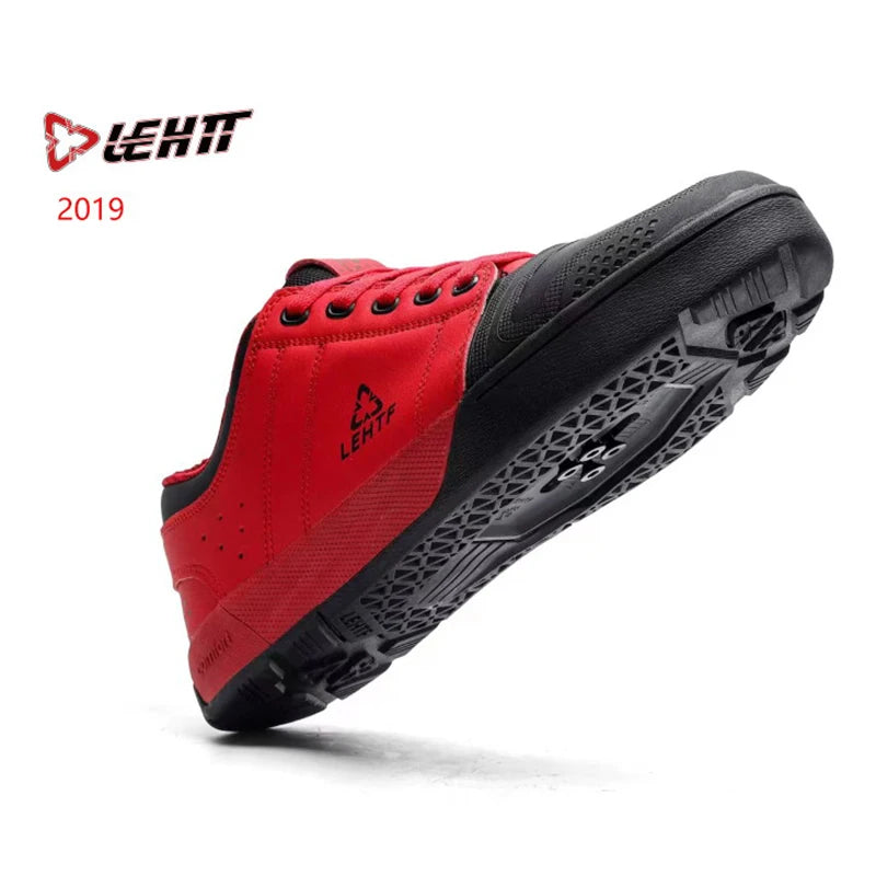 LEHTF Men's Breathable Lace-Up MTB Cycling Shoes