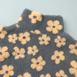 Women's Floral Fleece High-Neck Pullover