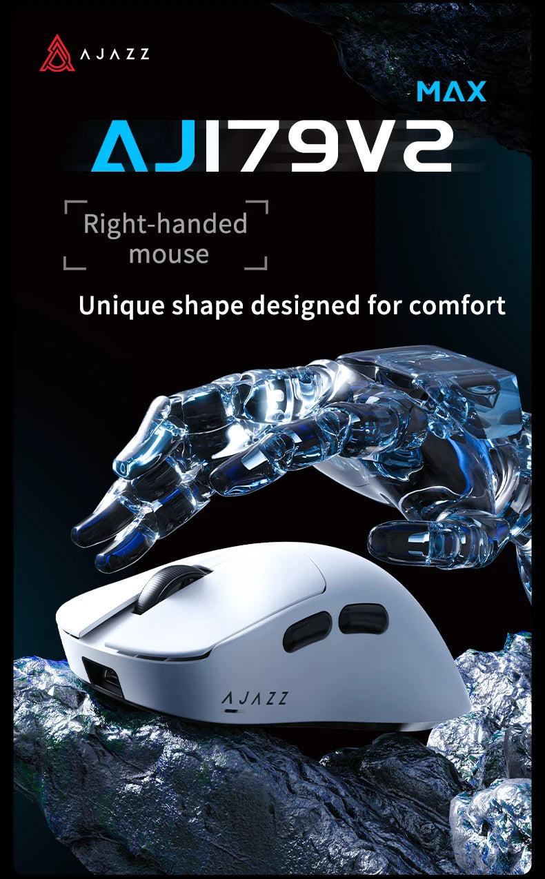 AJAZZ AJ179 V2 MAX Wireless Gaming E-Sport 1K Polling Rate Lightweight Design Ergonomic PAW3311 Sensor