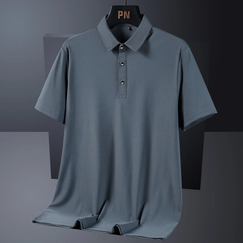 Men's Plus Size Ice Silk Polo Shirt – Quick Dry