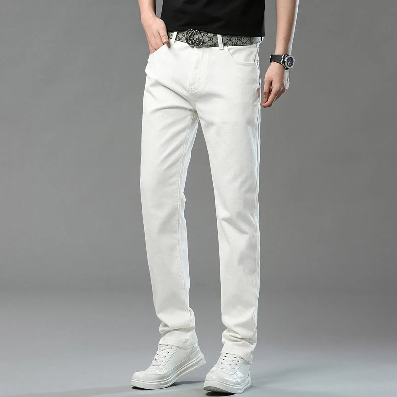 Men's Elastic Colorful Straight-Fit Jeans | Spring Autumn