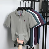 Men's Cotton Bear Embroidery Polo | Korean Style