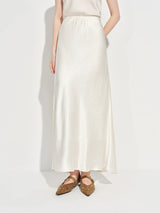 Acetate Trumpet Midi Skirt – Elegant Drape