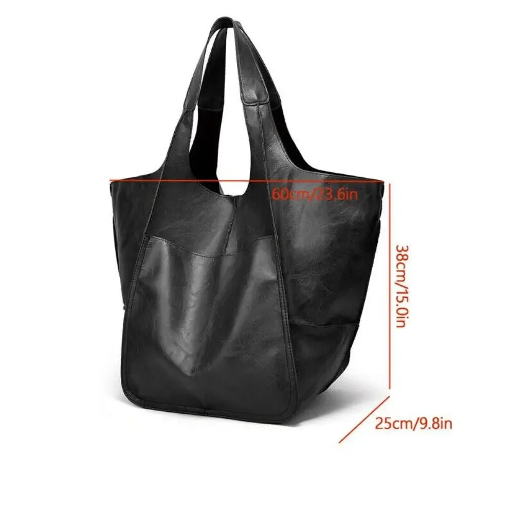 Large PU Leather Tote Bag for Everyday Carry