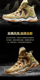 RAX Waterproof Hiking Shoes Men Winter Outdoor Sneakers for Men Snow Boots Plush Mountain Snowboots Outdoor Tourism Jogging Shoe