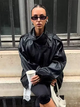 Women’s Black Moto Faux Leather Jacket