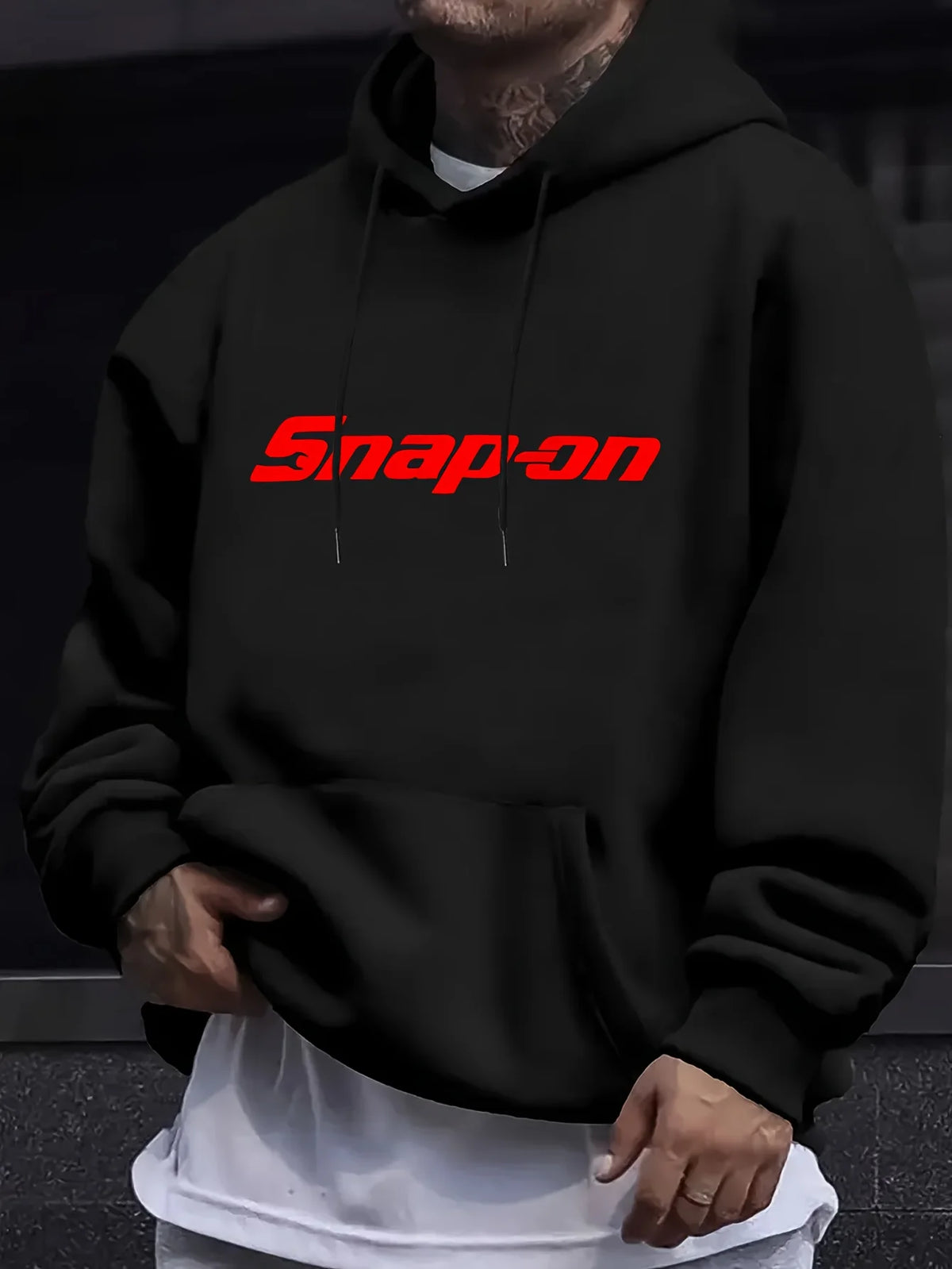 Men’s Printed Fleece Hoodie for Everyday Comfort