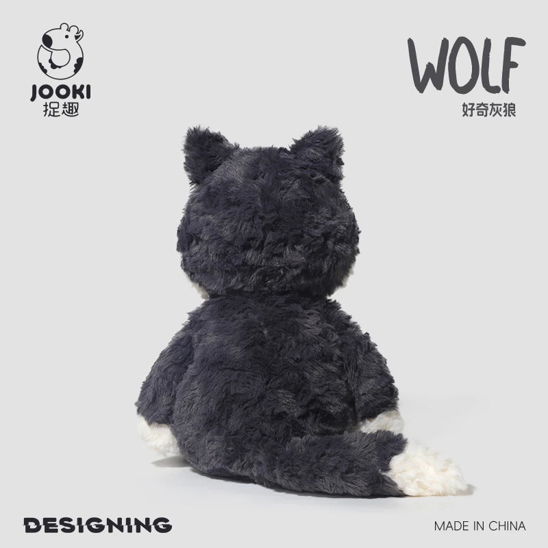 40cm Gray Wolf Plush Toy – Ultra-Soft Stuffed Animal