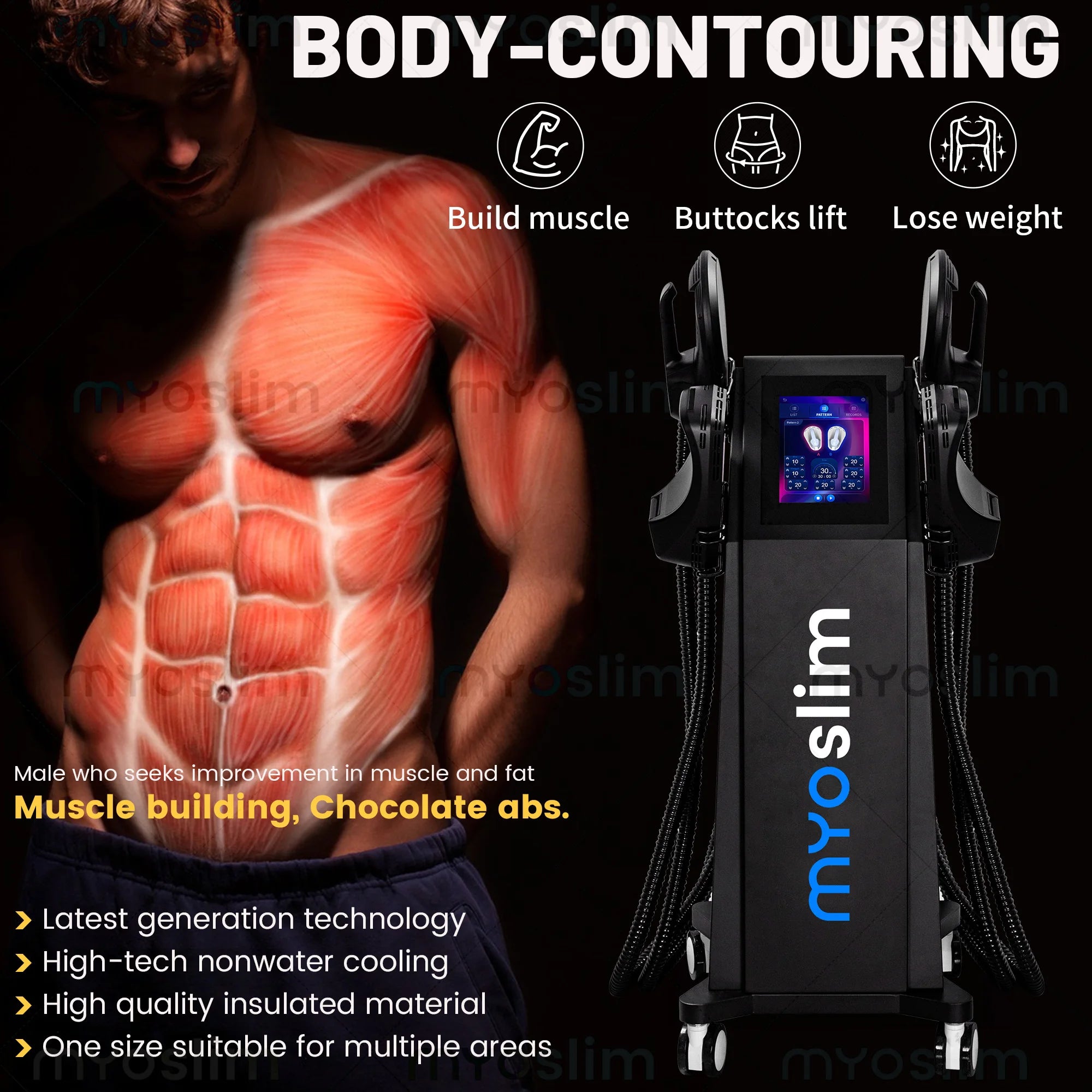 EMS RF Machine Professional Body Sculpt 6500W 200hz EMS Muscle Stimulator Slimming Machine