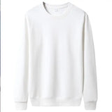 Men's Solid Crew Neck Pullover Sweatshirt